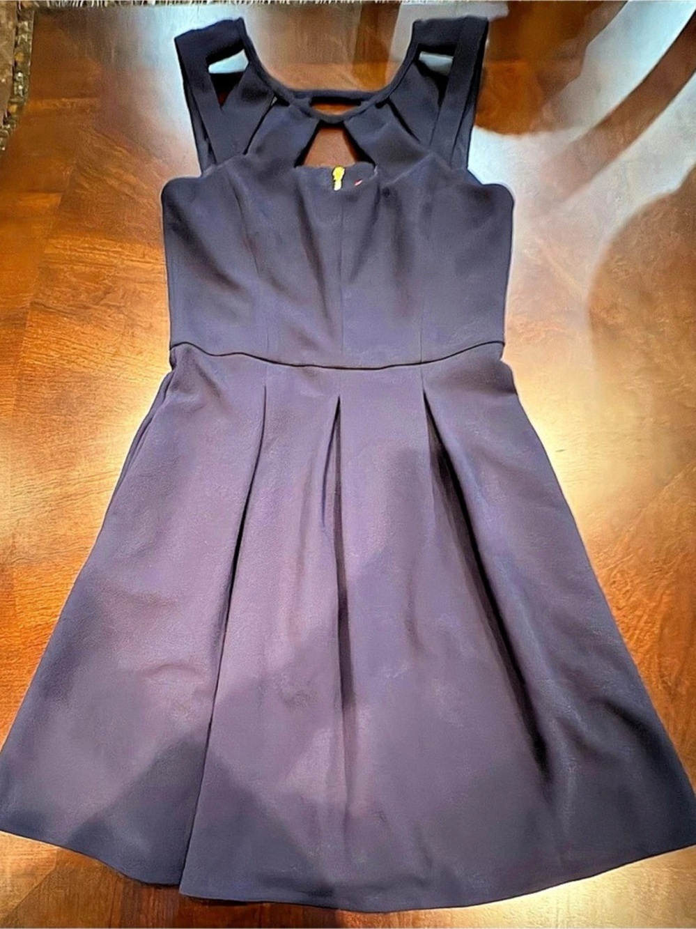 Betsey Johnson Navy Blue Strappy Cutout Fit & Flare Dress Size 8 Like New